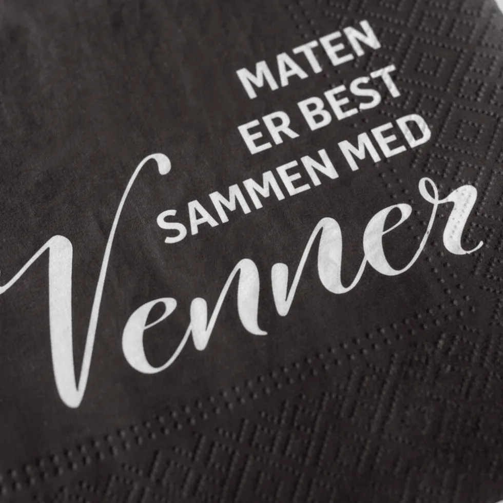 20-pk Servietter Maten er best med venner
