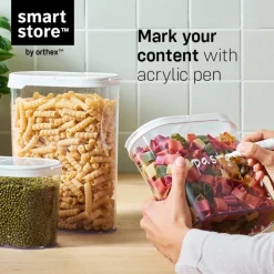 4-pk SmartStore Flip oppbevaringsboks med lokk