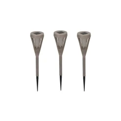 3-pk Solcellelykt brun 8 x 47 cm