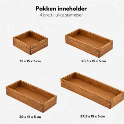 4-pk Stabelbar organiseringsett