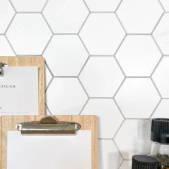 10-pk Stein hexagon marmor veggfliser