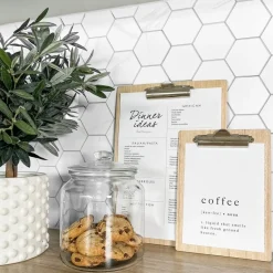 10-pk Stein hexagon marmor veggfliser