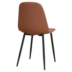 2-pk Stockholm spisestol brun PU-skinn