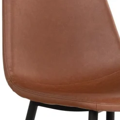 2-pk Stockholm spisestol brun PU-skinn