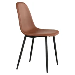 2-pk Stockholm spisestol brun PU-skinn