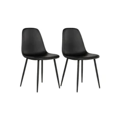 2-pk Stockholm spisestol sort