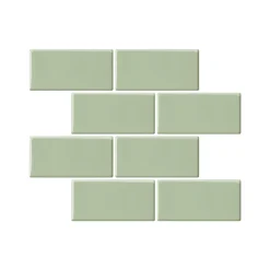 10-pk Subway sage green selvklebende veggfliser