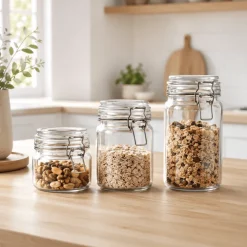 3-pk Sylteglass med patentlokk sett