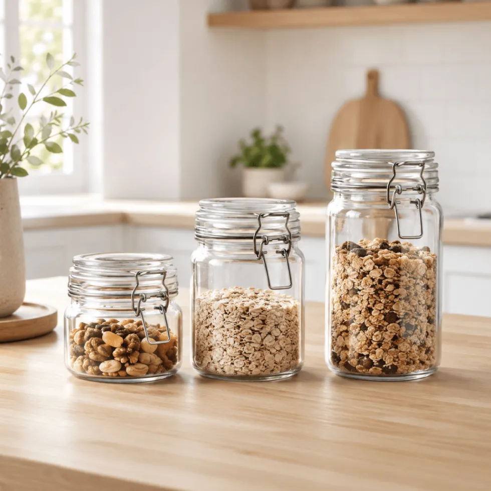 3-pk Sylteglass med patentlokk sett