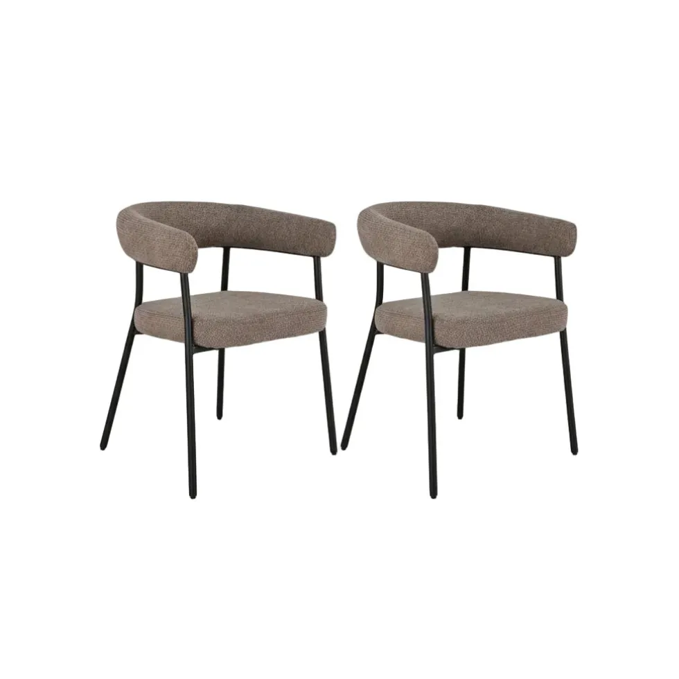 2-pk Trivio spisestol brun