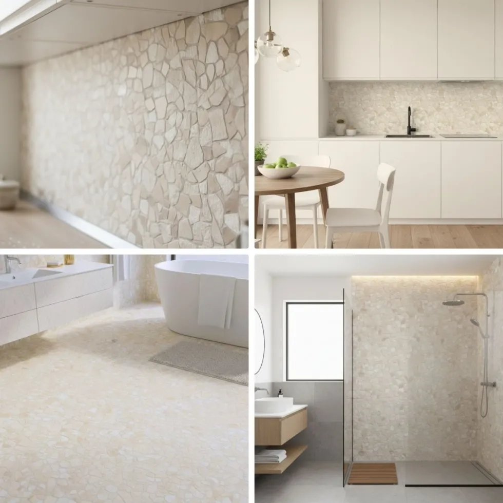 8-pk Tuscany Stone selvklebende fliser