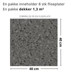 8-pk Venezia terrazzo selvklebende fliser