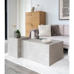 Prague sofabord beige 60 x 80 x 40 cm