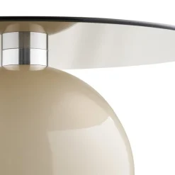 Ravello sofabord herdet glass grå/beige ø70 cm