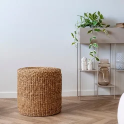 Rivera puff naturell ø40 cm