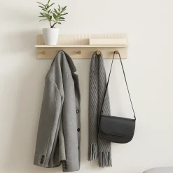 Rocca vegghylle beige med kroker