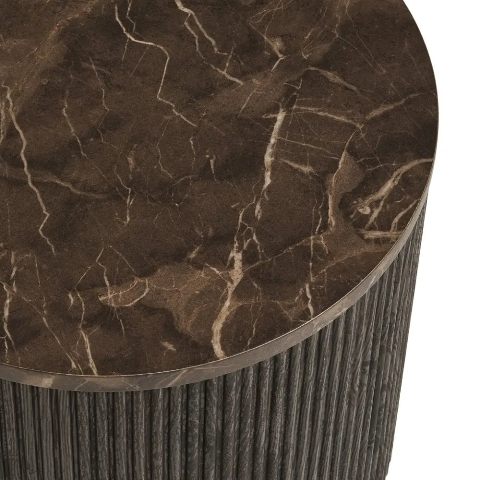 Rota sidebord, mørk brun ø45 cm