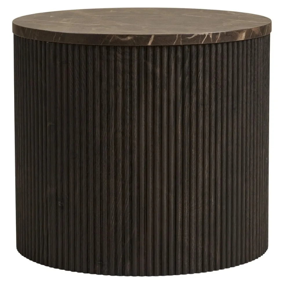 Rota sidebord, mørk brun ø45 cm