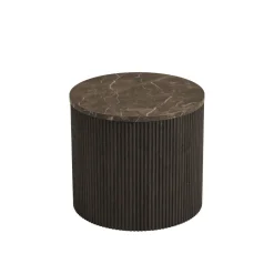 Rota sidebord, mørk brun ø45 cm