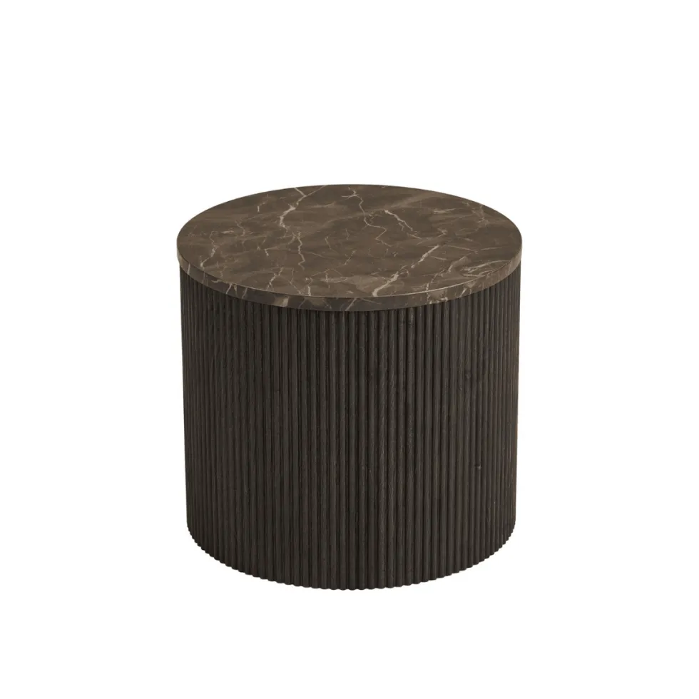 Rota sidebord, mørk brun ø45 cm