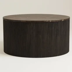 Rota sofabord rund, mørk brun ø80 cm