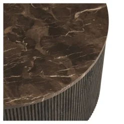 Rota sofabord rund, mørk brun ø80 cm