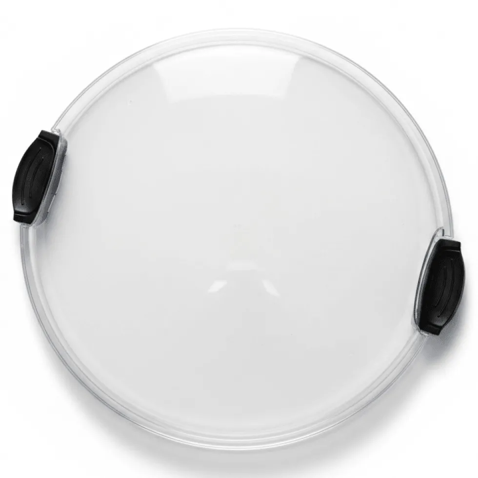 Rundt serveringsbrett i bambus med 5 rom og lokk 35,5 cm