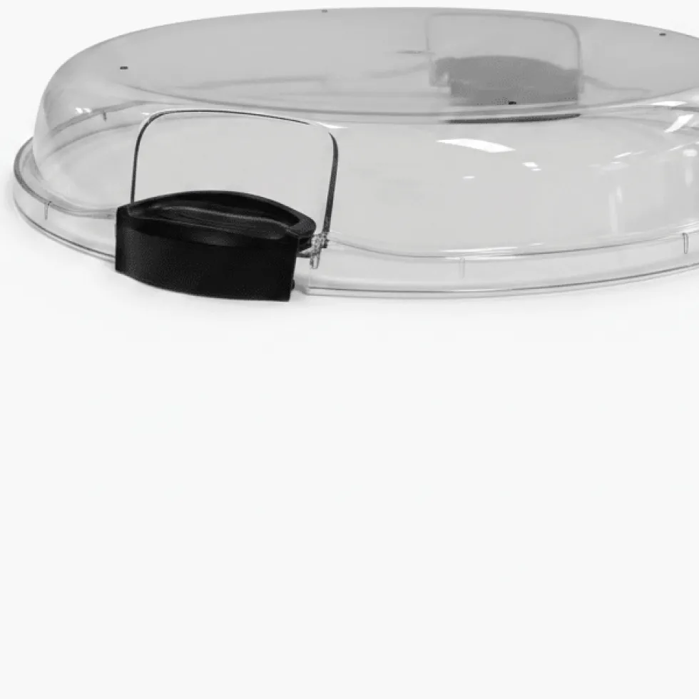 Rundt serveringsbrett i bambus med 5 rom og lokk 35,5 cm