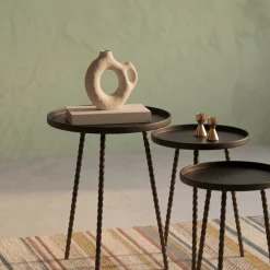 Salvo sidebord sett med 3 bord sort