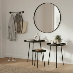 Salvo sidebord sett med 3 bord sort