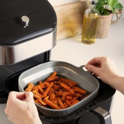 Sammenleggbart innlegg til airfryer i silikon 22 x 22 cm