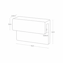 Selvklebende tannkremholder sort 9 x 6 cm