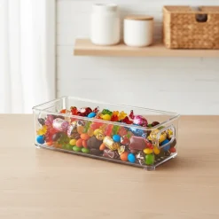 Sett med oppbevaringsbokser transparent