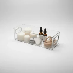 Sett med oppbevaringsbokser transparent
