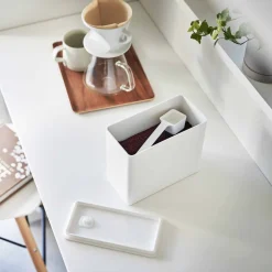 Sett med oppbevaring til kaffe hvit 3 deler