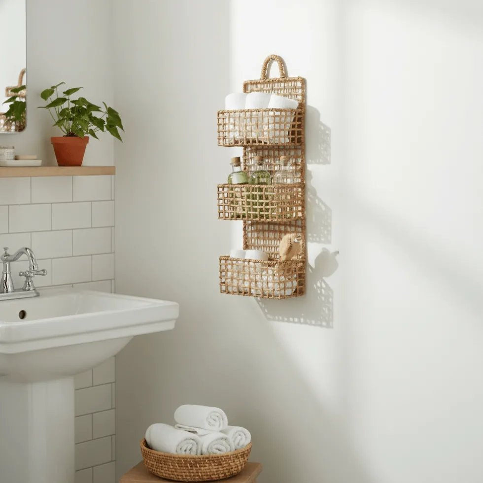 Sines vegghylle natur 25 x 15 x 70 cm