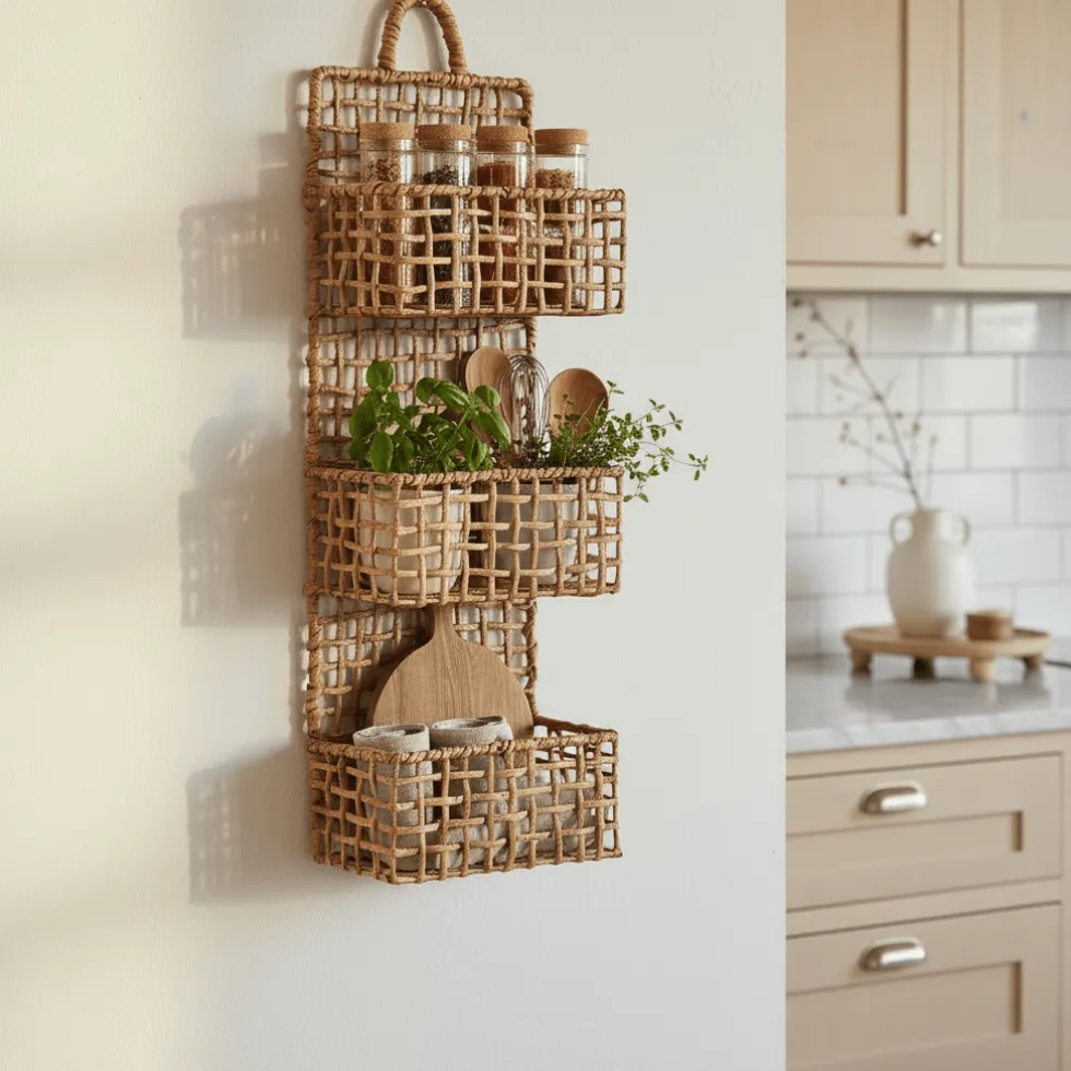 Sines vegghylle natur 25 x 15 x 70 cm