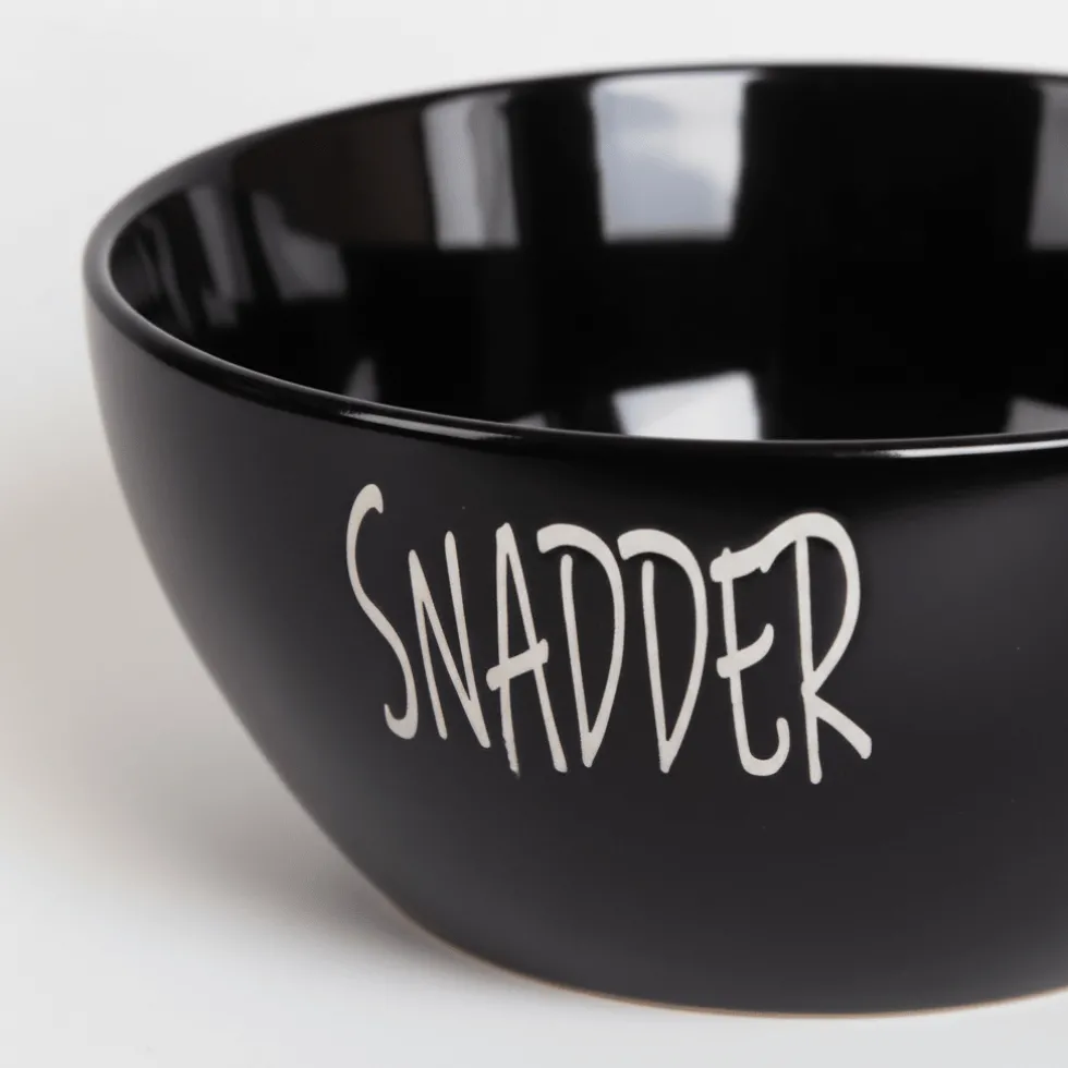 Skål keramikk sort snadder 25 x 10 cm