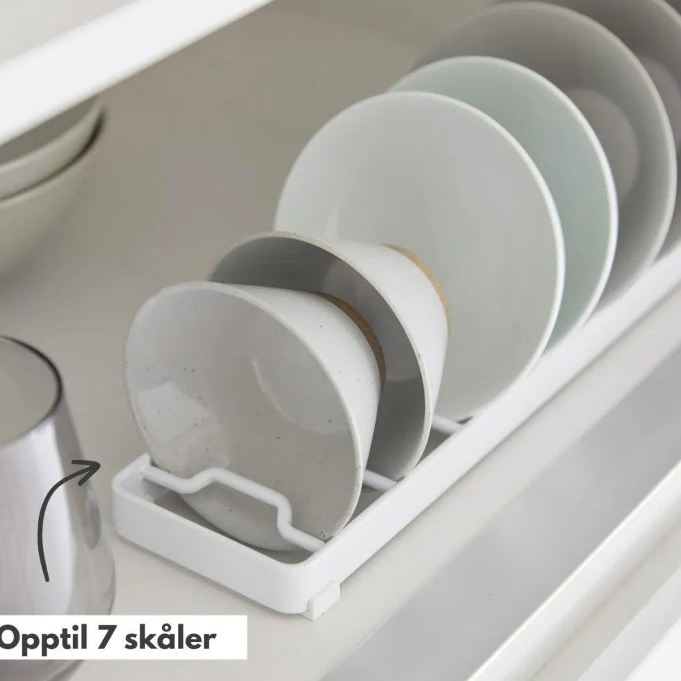 Skålstativ liten hvit 32 x 8,6 cm