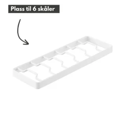 Skålstativ stor hvit 32 x 11 cm