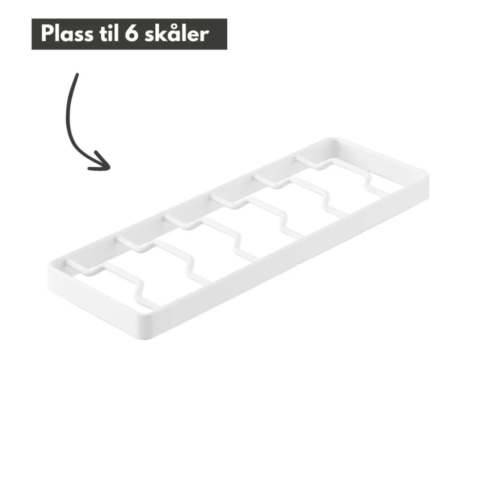Skålstativ stor hvit 32 x 11 cm