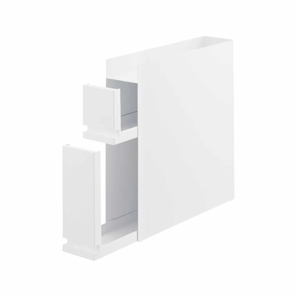 Skyvbar krydderhylle hvit magnetisk 50 x 52,5 cm