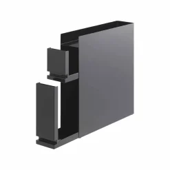Skyvbar krydderhylle sort magnetisk 50 x 52,5 cm