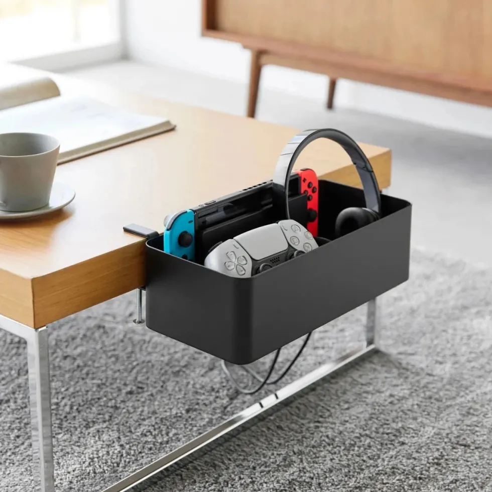 Smart oppbevaringsboks til bord, sort 30 x 18 cm