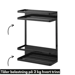 Smart sett til vaskemaskin sort, 2 deler