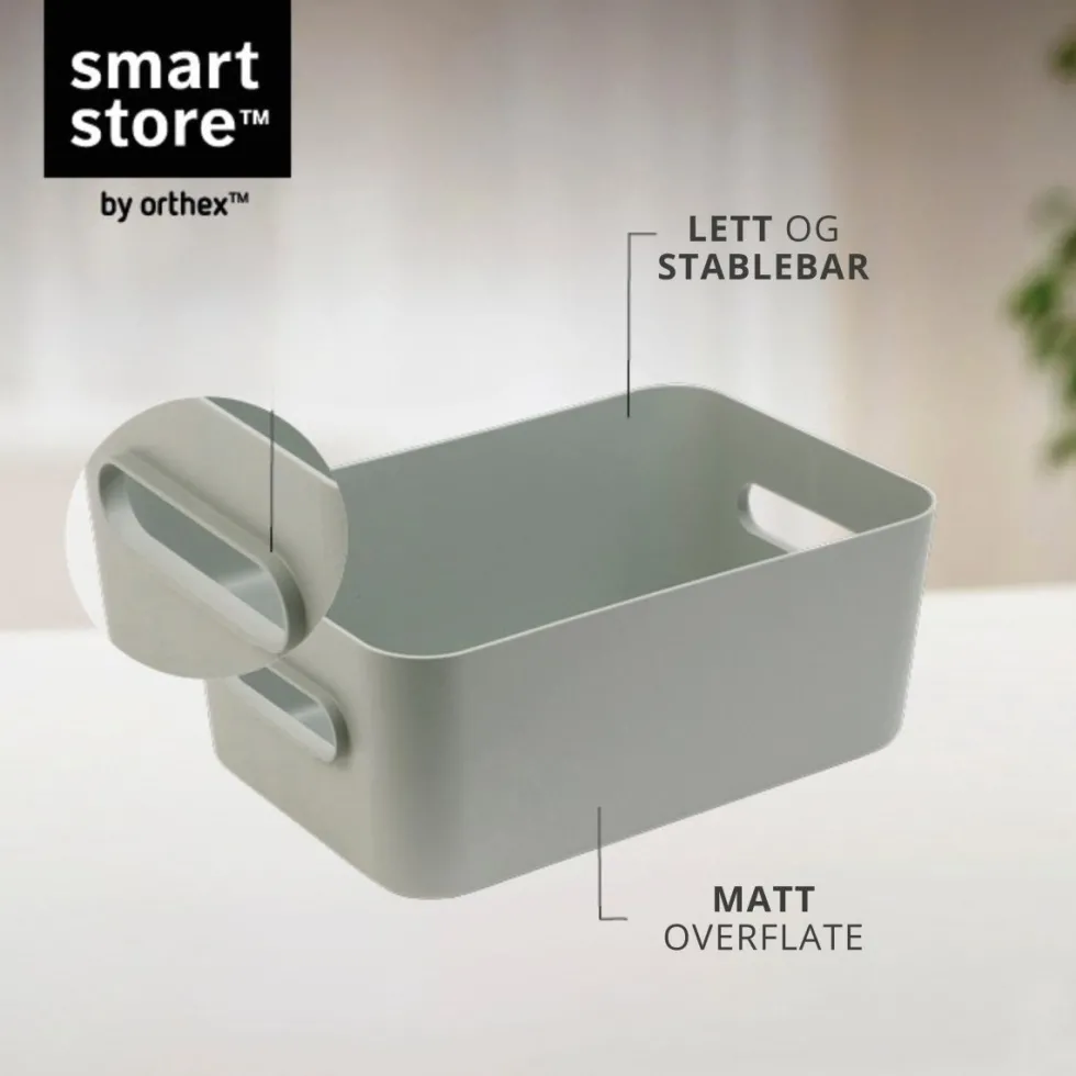 SmartStore Comfort M oppbevaringskurv 29,5 × 19,5 × 12 cm salviegrønn
