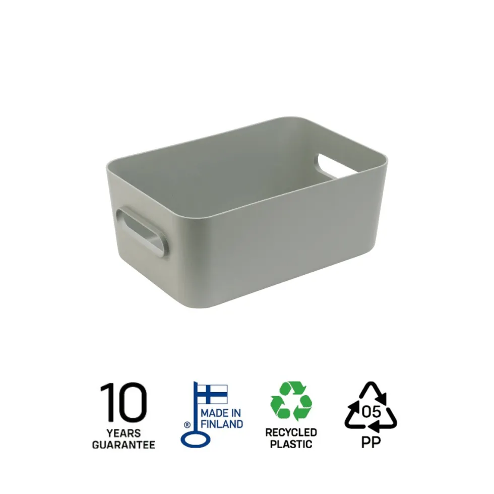 SmartStore Comfort M oppbevaringskurv 29,5 × 19,5 × 12 cm salviegrønn