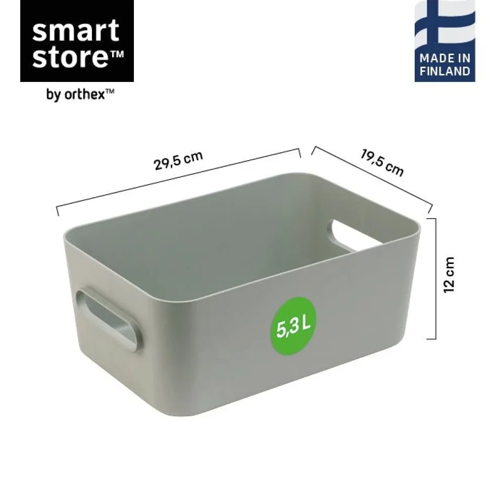 SmartStore Comfort M oppbevaringskurv 29,5 × 19,5 × 12 cm salviegrønn