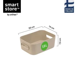 SmartStore Comfort S oppbevaringskurv 20 × 14 × 7,5 cm beige