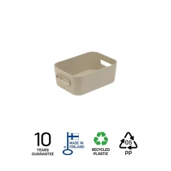 SmartStore Comfort S oppbevaringskurv 20 × 14 × 7,5 cm beige